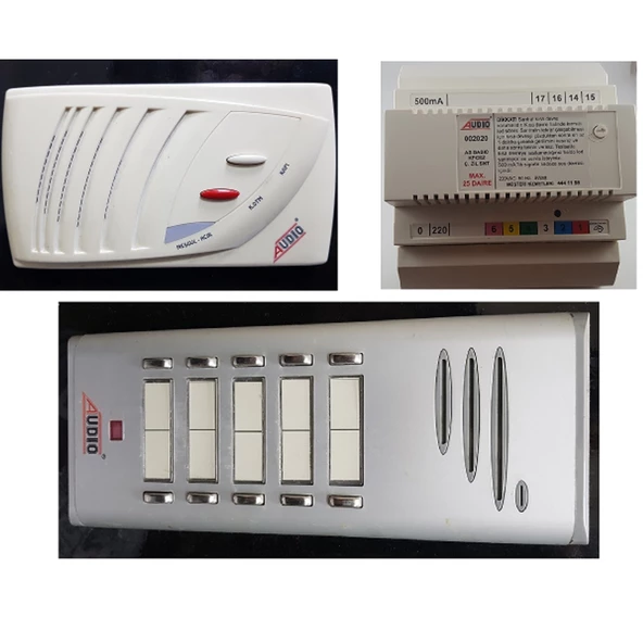 Audio Basic Görüntüsüz Sesli Diafon Komple Dış Panel Çift Sıra