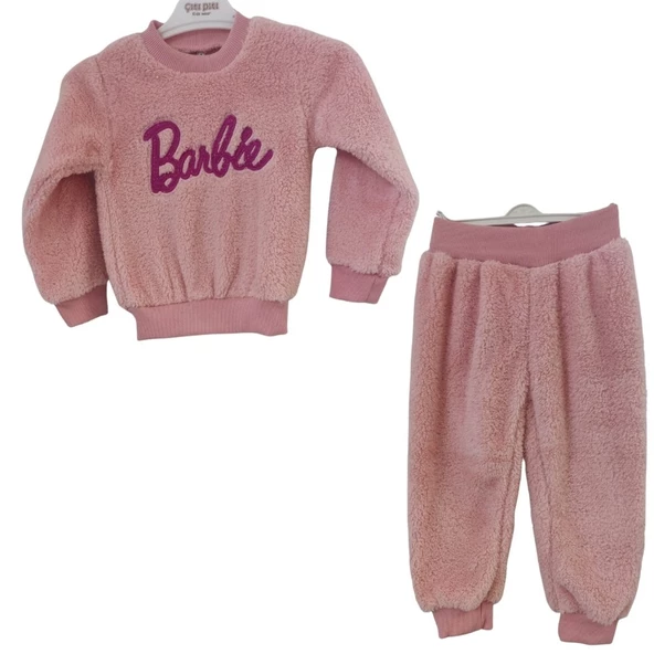 HAPPY FACE BARBİE DESENLİ PELUŞ KIZ ÇOCUK TAKIM - 2