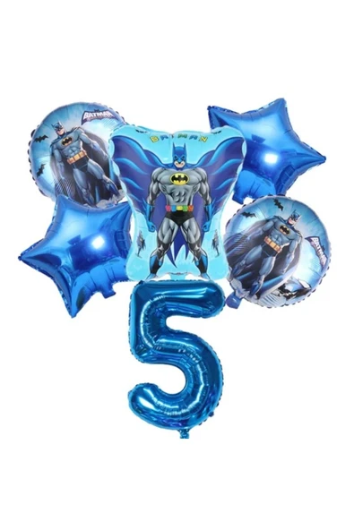 5 yaş Batman folyo balon seti 100 cm