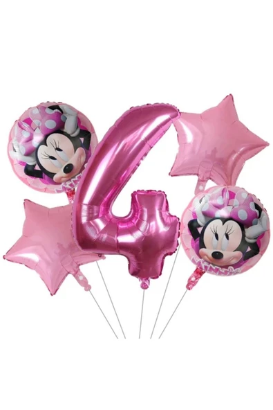4 Yaş Mini Mouse Folyo Balon Seti