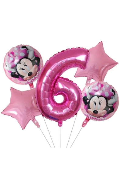 6 Yaş Mini Mouse Folyo Balon Seti