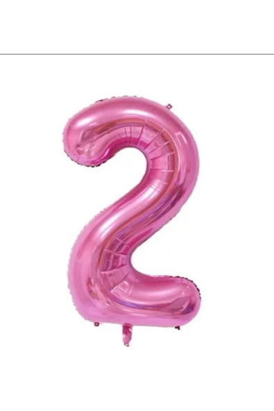 Koyu pembe 2 yaş folyo balon 100 cm