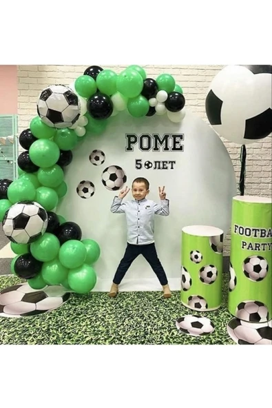 Parti Futbol Taraftar Folyo Zincir Balon Seti