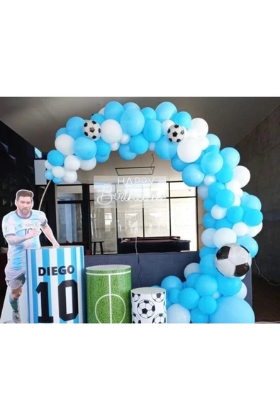 Parti Futbol Taraftar Folyo Zincir Balon Seti