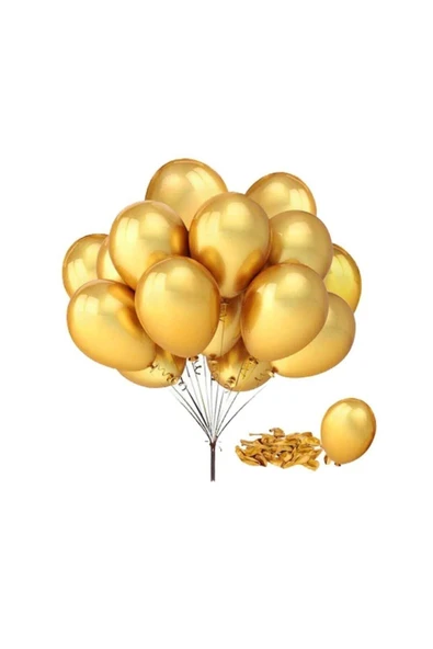 Metalik Gold Balon 10 Lu
