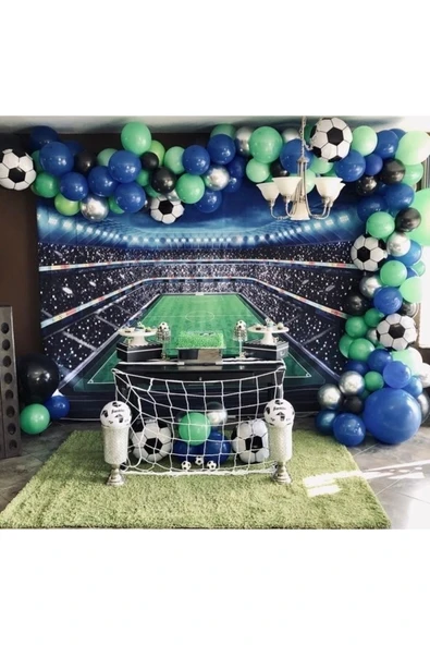 Parti Futbol Taraftar Folyo Zincir Balon Seti