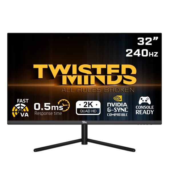 TWISTED MINDS 32" TM32QHD240VA QHD 2K 240HZ 0,5MS HDMI DP HDR10 GAMING MONİTÖR