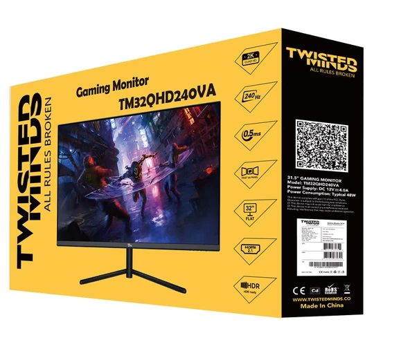 TWISTED MINDS 32" TM32QHD240VA QHD 2K 240HZ 0,5MS HDMI DP HDR10 GAMING MONİTÖR - 6