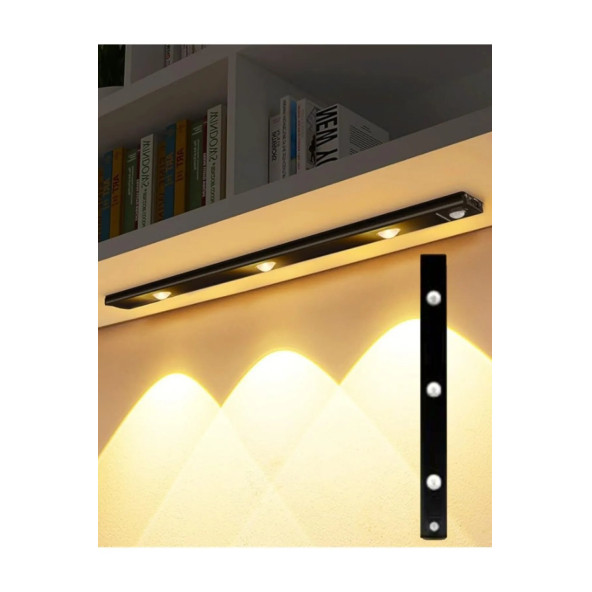 neeko Hareket Sensörlü - Dekoratif Gece Lambası - USB Şarjlı LED AYDINLATMA SİYAH KASA 30cm