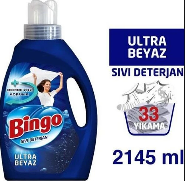 Bingo Matik Ultra Beyaz Sıvı Deterjan 33 Yıkama 2.14 lt