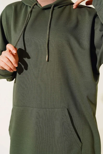 Kanguru Cepli Tunik Haki - Resim 4