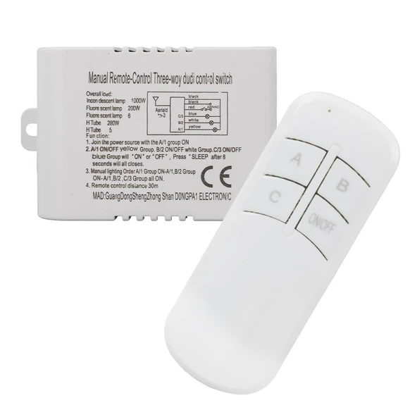 Ayt 4 Fonksiyonlu Avize Kumandası 3 Lü 220 Volt Uzaktan Kumandalı