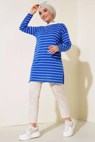 Şeritli Tunik Saks - Resim 2