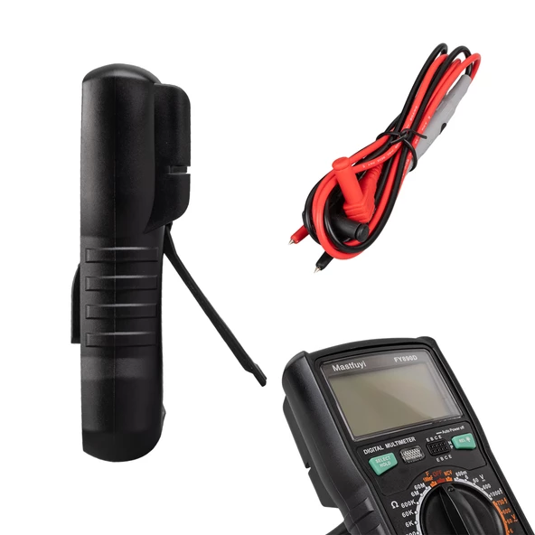 Powermaster FY890D Digital Multimetre Ölçü Aleti True Rms AC DC Akım Direnç Ölçer Dijital Ölçüm Cihazı - 4