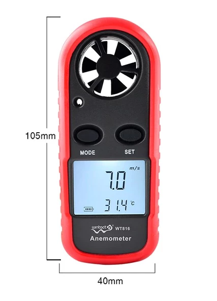 WINTACT WT816 Dijital Anemometre Hava Akım Ölçer - 4