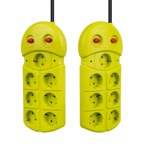 Vea Ve-970 7 Li 1.5 Metre Grup Priz Uzatma Kablosu 16 Amper 3860 Watt Isıya Dayanıklı Priz - 2