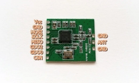 CC1101 868MHz Kablosuz Alıcı-Verici Modülü (Antenli) - 2