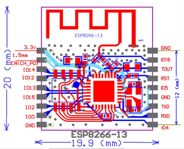 ESP8266 ESP-13 Seri Haberleşmeli WiFi Modülü - Resim 2