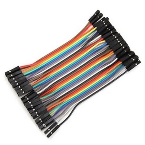 40 Pin 10cm Dişi - Dişi Jumper Kablo