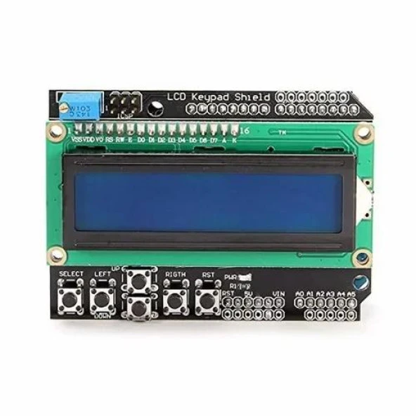 LCD1602 (Tuş Takımlı ve Mavi Arka Işıklı)