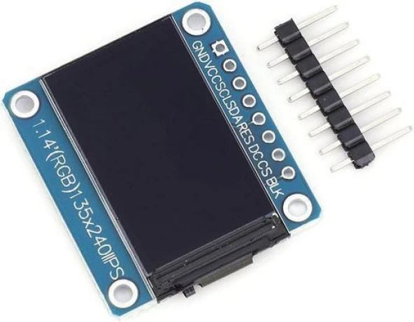 1.14" ST7789 TFT 135x240 RGB Ekran Modülü