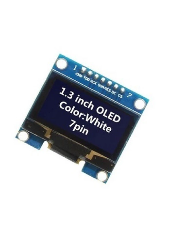 1.3" SPI OLED LCD Modülü + 7 Pin Header