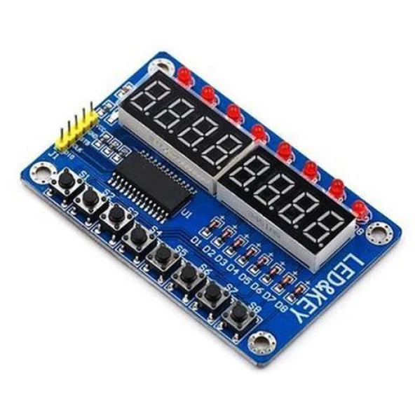 TM1638 8 Butonlu 8 Kırmızı LEDli Display Modülü