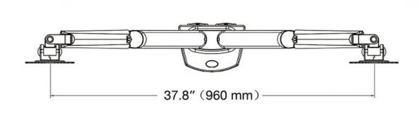 North Bayou NB F160 Çift Kol Amortisörlü Monitör Tutucu - 9