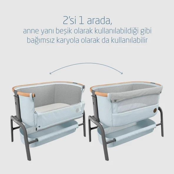 Maxi Cosi Iora Katlanabilir Anne Yanı Beşik Beyond Grey Eco - 2
