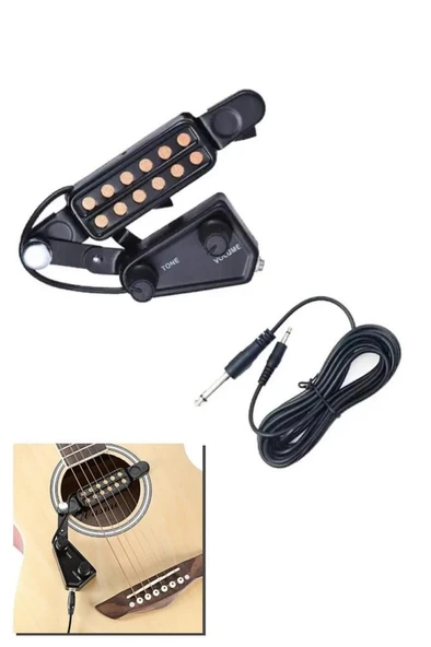 Midex ME-50 Portatif Gitar Mikrofonu Gitar Manyetiği Volüm ve Ton Kontrollü ürün görseli 1