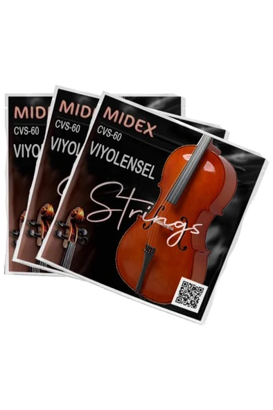 Midex CVS-60-3X Kaliteli Çello Teli 3 Takım Set ürün görseli 1