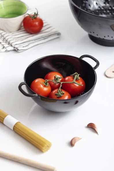 Akrilik Siyah 2 Li Süzgeç Seti ( Makarna & Pirinç Süzgeci ) - Resim 6