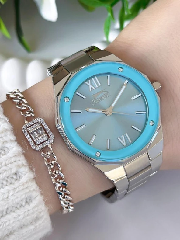 Slazenger Çelik Kordon 30 Mt Suya Dayanıklı Kadın Kol Saati+Bileklik BSL.09.2258.3.05 ürün görseli