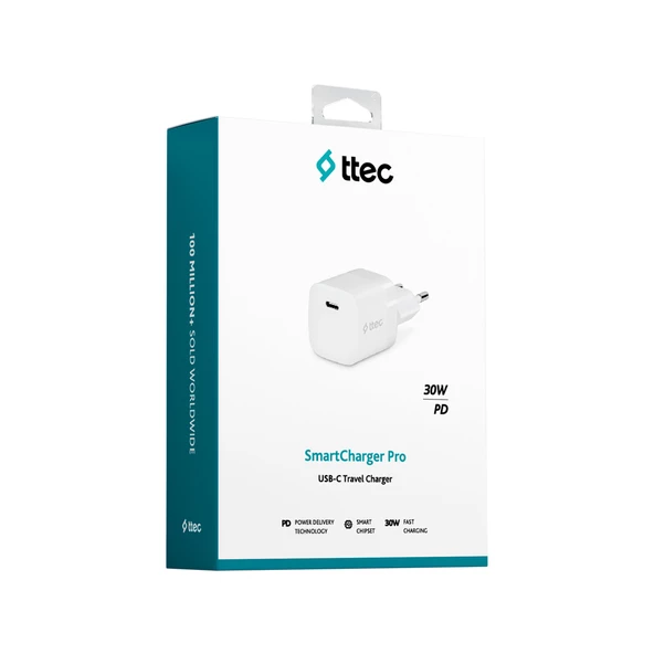 ttec SmartCharger 30W PD USB-C Seyahat Hızlı Şarj Aleti - 6