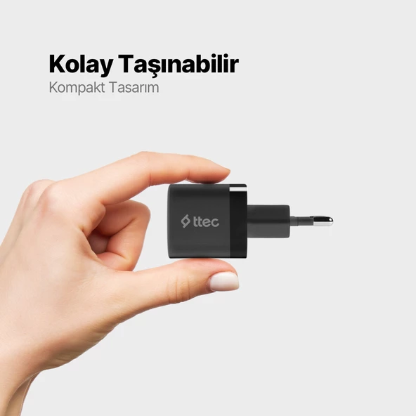 ttec SmartCharger 30W PD USB-C Seyahat Hızlı Şarj Aleti - 12