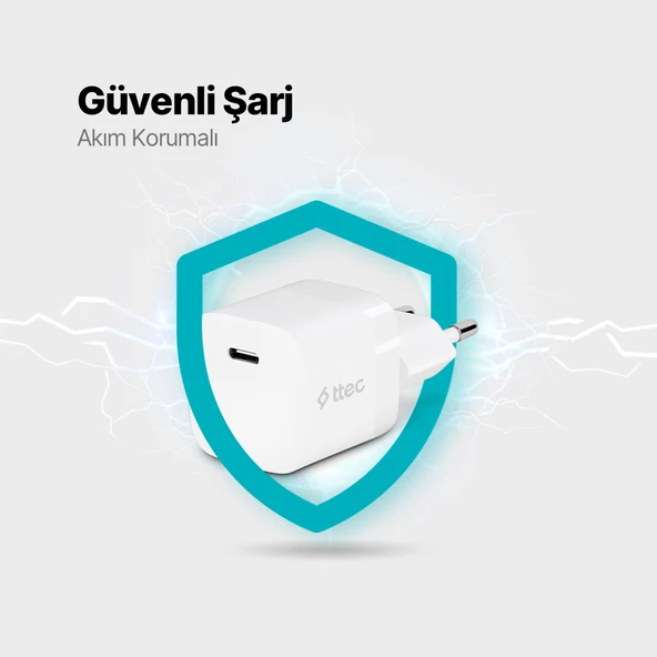 ttec SmartCharger 30W PD USB-C Seyahat Hızlı Şarj Aleti - 4