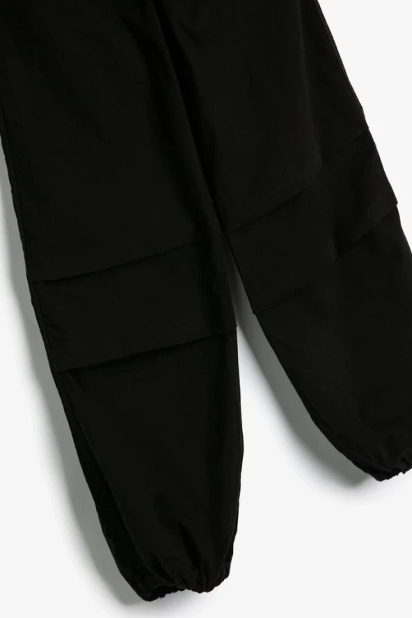 Koton Kız Çocuk Paraşüt Kot Pantolon Pamuklu Beli Lastikli Cepli - Parachute Jean - 3