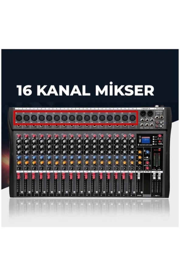 Midex Deck Mikser 16 Kanal Ses Mikseri (DM-16) - 2