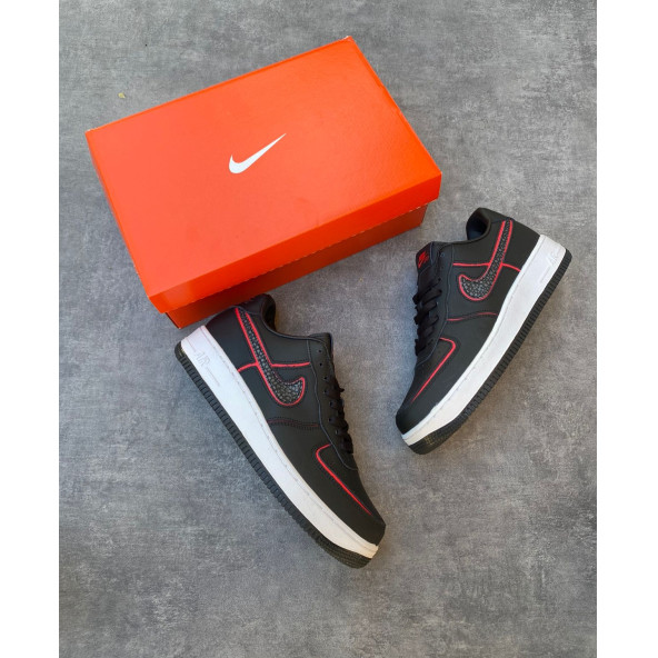 Nike Air Force 1 Low Black Red DD3746-991 SIZE 10 - 4