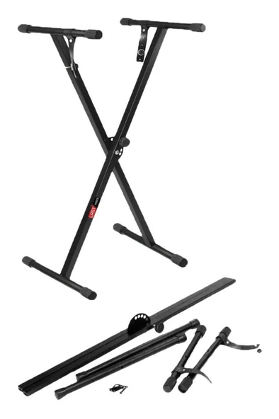 Lastvoice KS-01D Portatif Org Standı Kademeli Org Sehpası Sabitleme Kayışlı - Resim 2