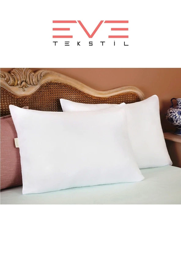 Eve Tekstil 4 Adet Pollycotton Kılıflı Silikon Yastık 50 X 70 Cm 900 gr - Resim 2