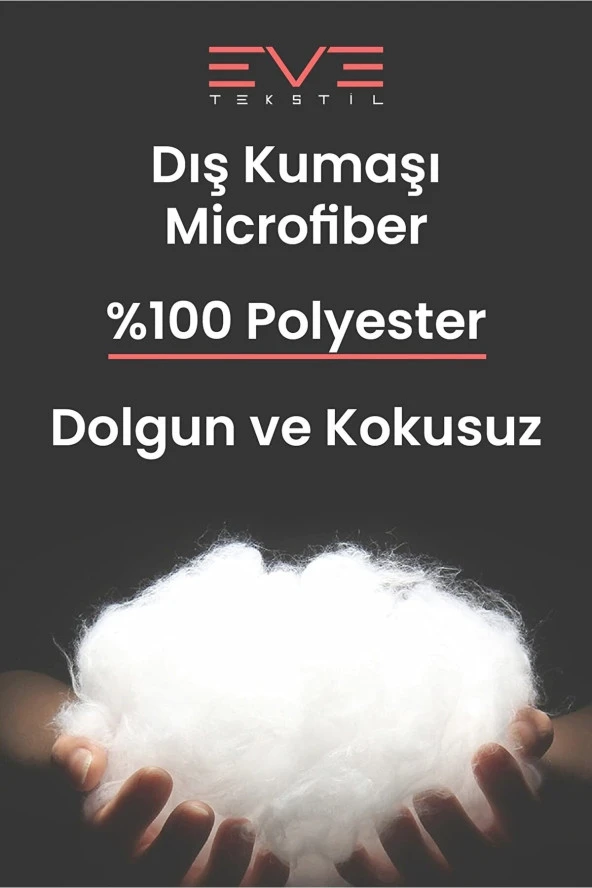 Eve Tekstil 6 Adet Rollpack Yastık Mikrosilikon 1000 Gr - Resim 6