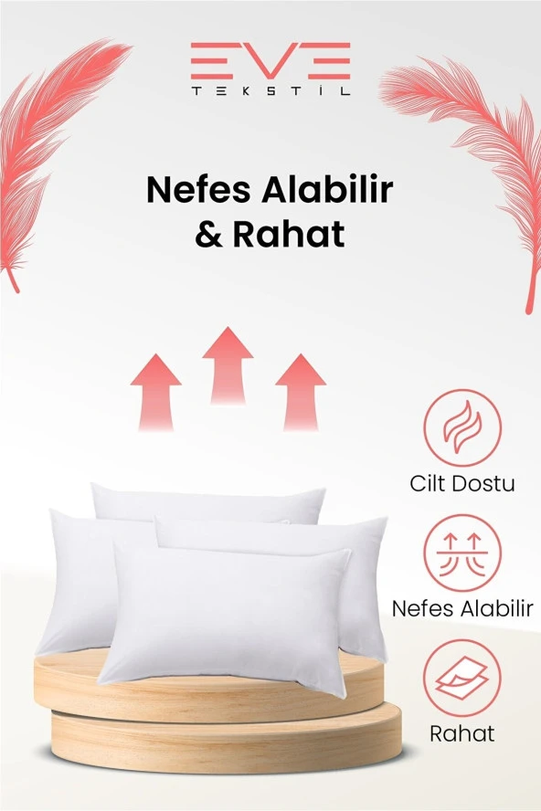 Eve Tekstil 6 Adet Rollpack Yastık Mikrosilikon 1000 Gr - Resim 5