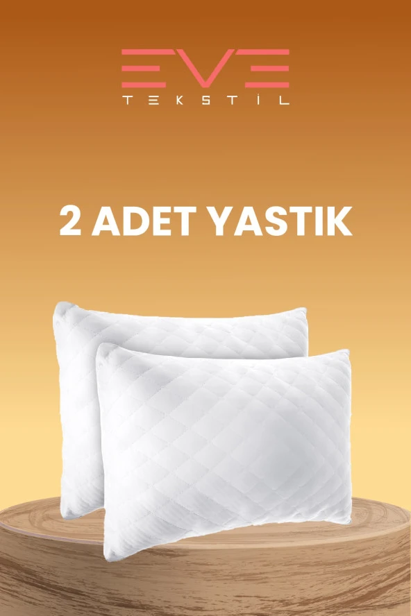 Eve Tekstil 2 Adet Diamond Kalite Kapitone Yastık 50*70 Cm 800 gr