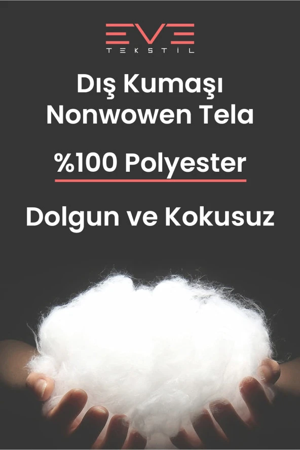 Eve Tekstil 4 Adet Silikon Elyaf Dolgulu Kare Kırlent Iç Yastığı 350 gr - Resim 5