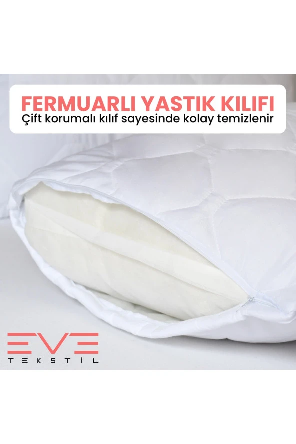 Eve Tekstil 4 Adet Diamond Plus Kapitone Yastık 50x70 Cm 800 gr - Resim 6