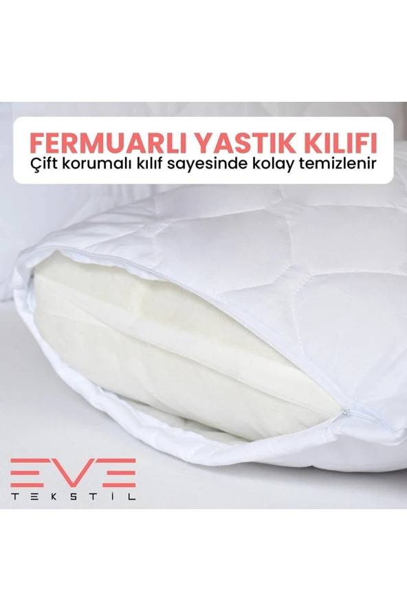 Eve Tekstil 10 Adet Diamond Plus Kapitone Yastık 50x70 Cm 800 gr - Resim 5