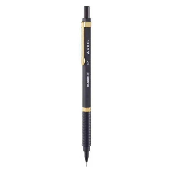 Adel Blackline Metal Gövdeli Versatil Kalem 0.7 Mm SİYAH-ALTIN