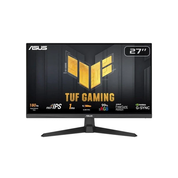 ASUS TUF GAMING VG279Q3A 27" 1Ms 180Hz Fast IPS FreeSync Ve G-Sync FHD 99 sRGB ELMB Gaming Monitör - 5