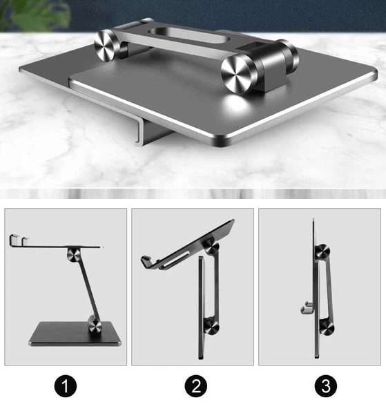 Tablet Telefon Tutucu Standı Alüminyum Teleskopik Masaüstü 134 - 5